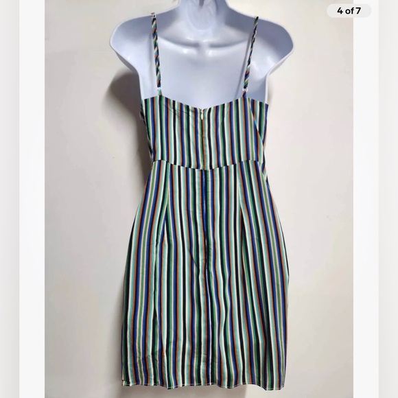 Olivaceous Sleeveless Wrap Waist Tie Mini Dress Size S. B26 - Picture 4 of 7